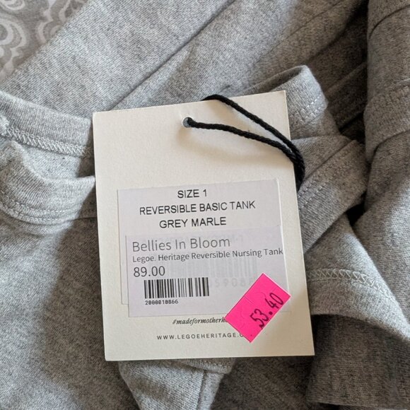 NWT Legoe Heritage Reversible Nursing Tank in Grey Marle - Picture 9 of 9